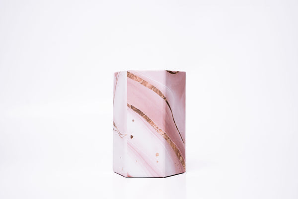 Pink Marble Cardboard Pencil Case
