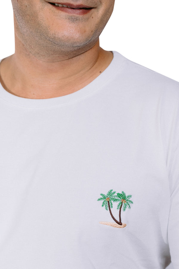 Palm Tree Embroidered T-Shirt