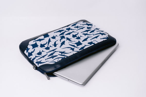 Sharks x Leather Laptop sleeve