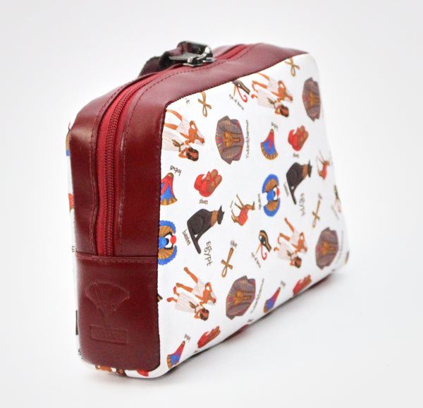 Pharaonic Red Symbols Makekup Bag