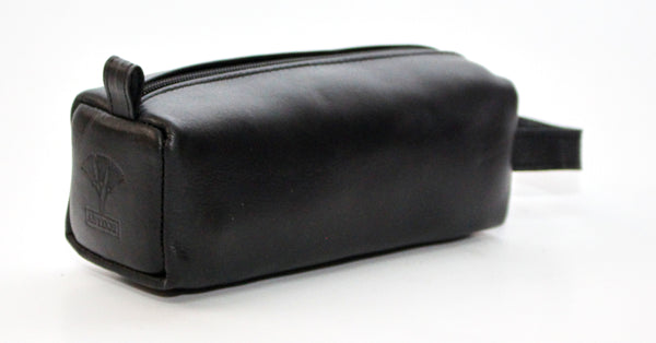Black Natural Leather Pencil Case