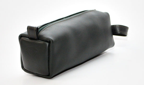 Olive Green Natural Leather Pencil Case