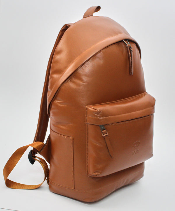 Brown Natural Leather Backpack