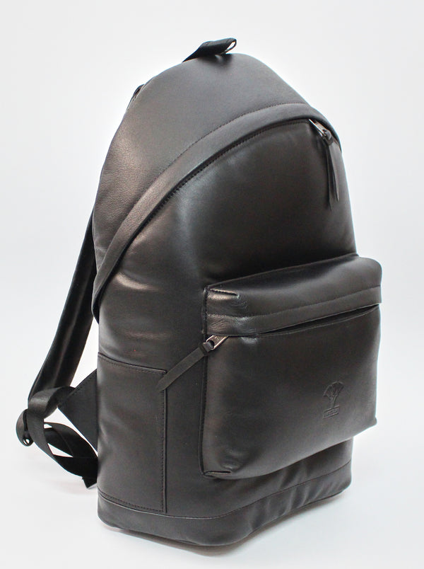 Black Natural Leather Backpack