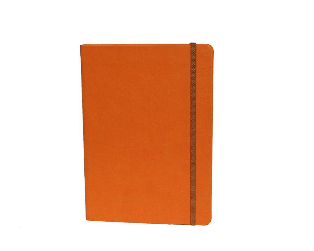 Orange Classic Leather A5 Notebook
