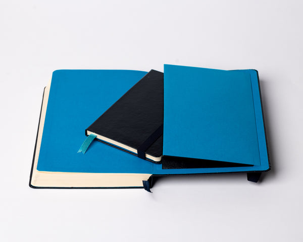 Red Sea Blue Classic Leather A5 Notebook