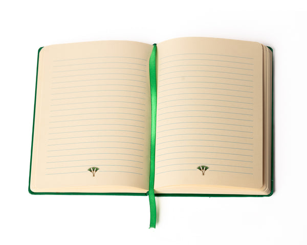 Green A5 Classic Leather Notebook