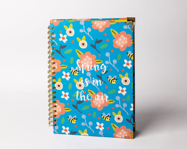 Spring Spiral Notebook - Hardcover, A4, Lined