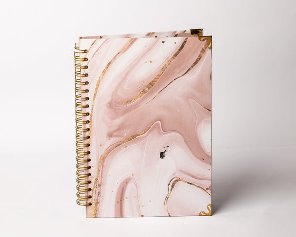 Marble Spiral Notebook - Hardcover, A4, Lined
