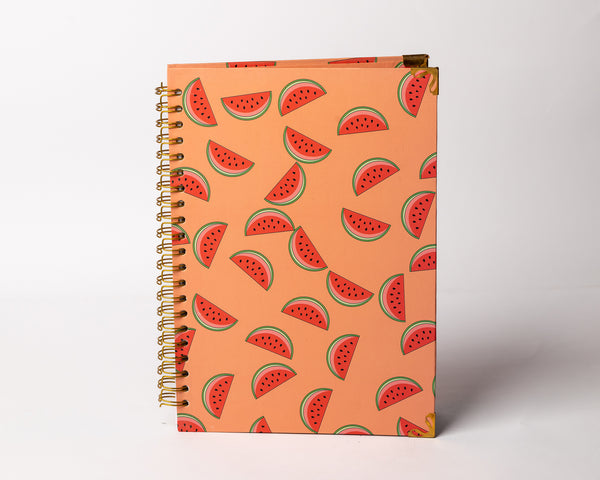 Fruits & Veggies Spiral Notebook - Hardcover, A4, Lined